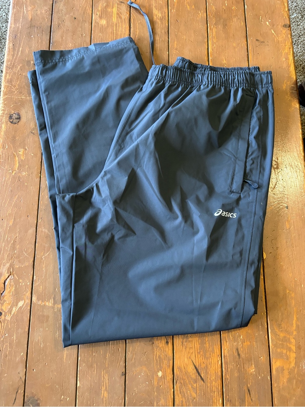 Asics Waterproof Black Track Pants Asics Irvine, Cali Performance Flat Front